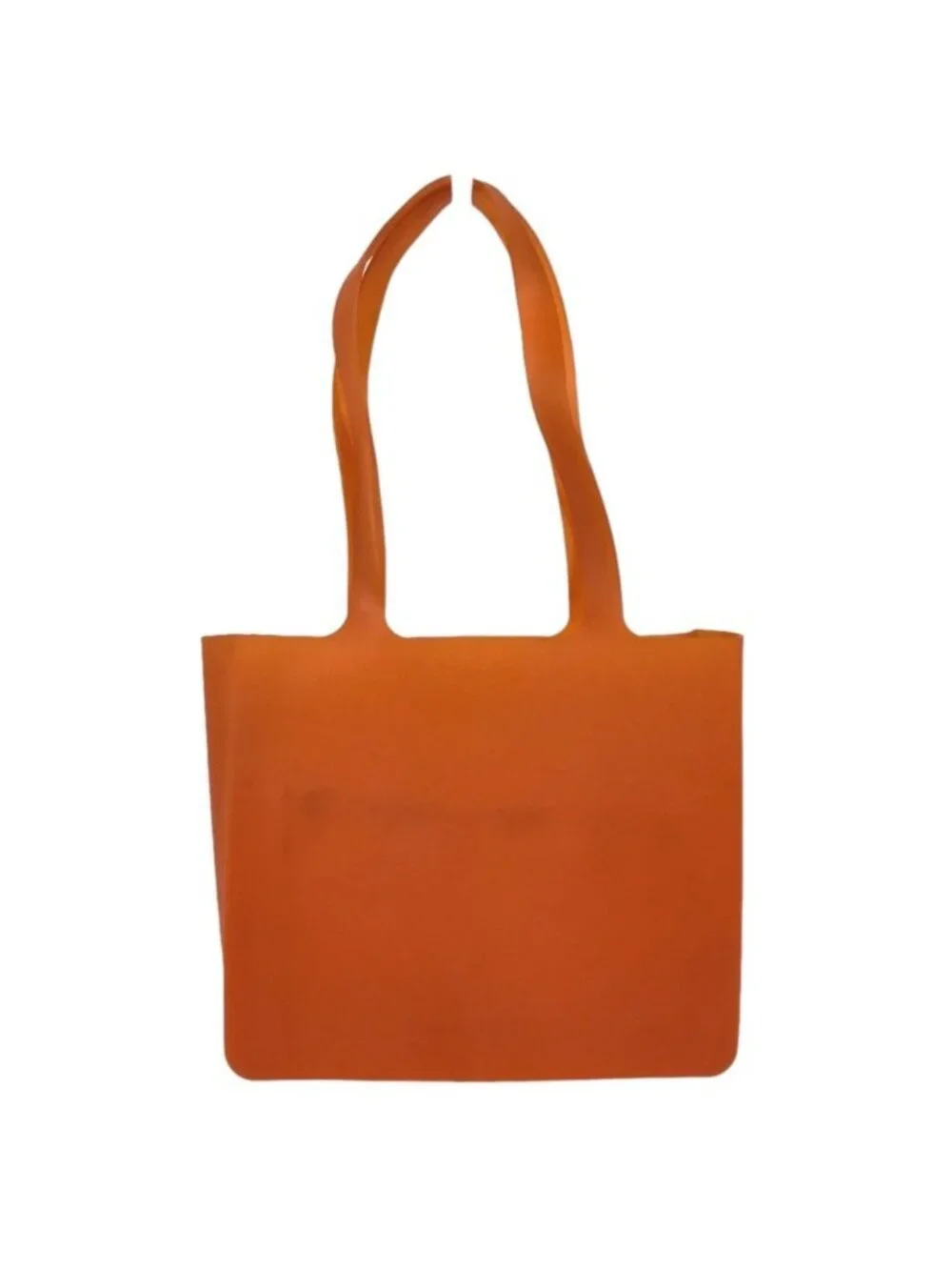 Chanel Tote Bag Logo Beach Rubber Orange